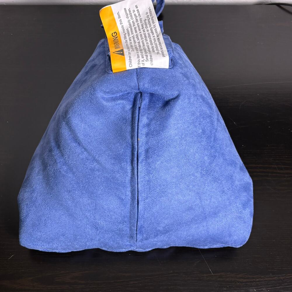 The bookseat blue beanbag chair for reading books iPad E reader comfort stand - Picture 10 of 11